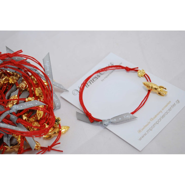 Μαρτυρικό βραχιόλι με θέμα διάστημα , διαστημόπλοιο, πύραυλος σε ότι χρώμα θέλετε - κόκκινο & γκρι με χρυσό πύραυλο μεταλλικό