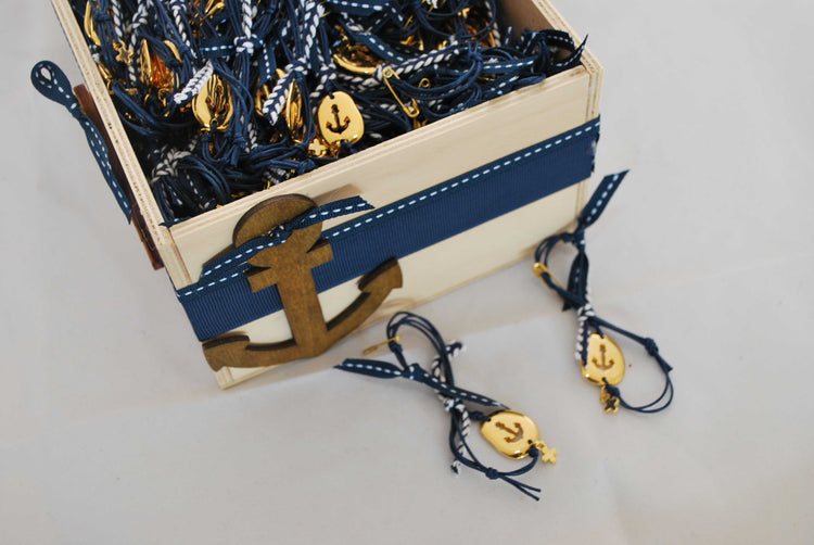 Μαρτυρικό άγκυρα - θαλασσινό θέμα σε μπλέ σκούρες αποχρώσεις