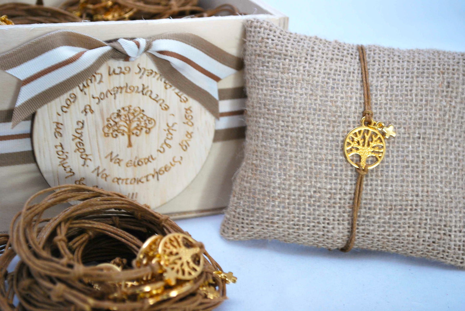 Μαρτυρικό Δέντρο Ζωής με Χρυσό Στοιχείο και Minimal Σταυρό