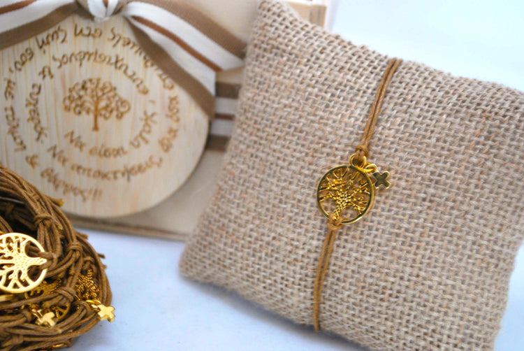 Μαρτυρικό Δέντρο Ζωής με Χρυσό Στοιχείο και Minimal Σταυρό