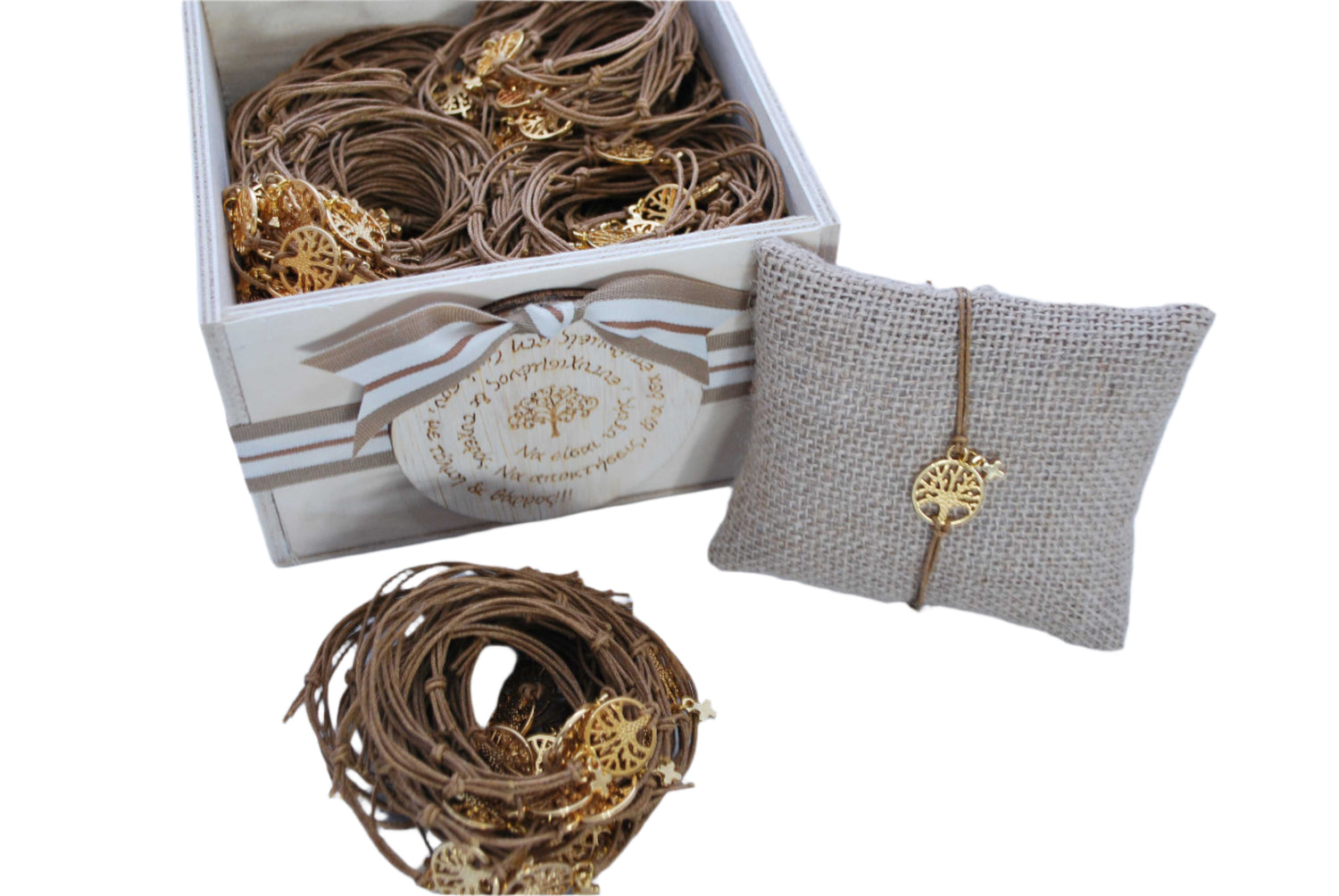 Μαρτυρικό Δέντρο Ζωής με Χρυσό Στοιχείο και Minimal Σταυρό