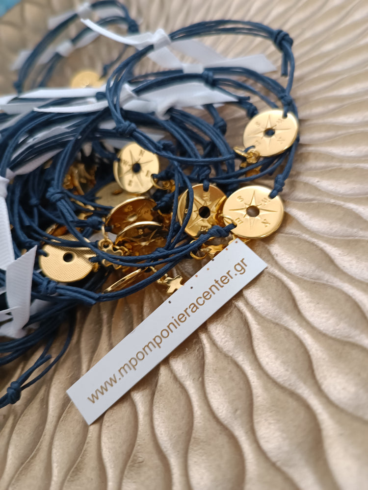 Μαρτυρικό πυξίδα με ιδιαίτερο σταυρό σε μπλέ σκούρο navy blue αποχρώσεις