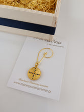 Μαρτυρικό παραμάνα χρυσή με ΑγιοΚωνσταντινάτο χρυσό με μπλέ σκούρο.