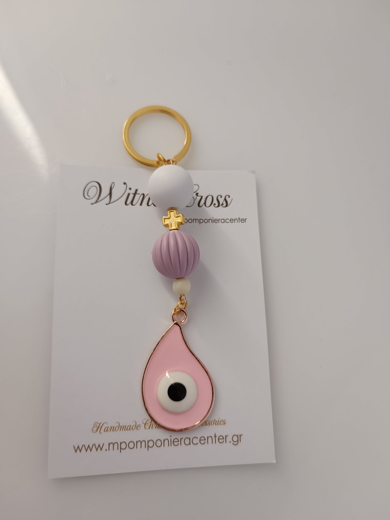Μαρτυρικό μπρελόκ μάτι σταγόνα σε ροζ απόχρωση