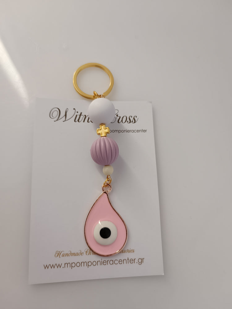 Μαρτυρικό μπρελόκ μάτι σταγόνα σε ροζ απόχρωση