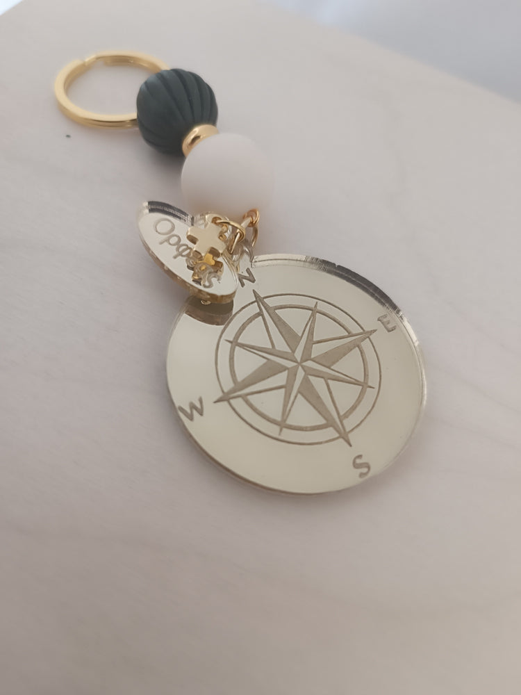 Μαρτυρικό πυξίδα μπρελόκ Plexiglass - επιλογή το όνομα του παιδιού