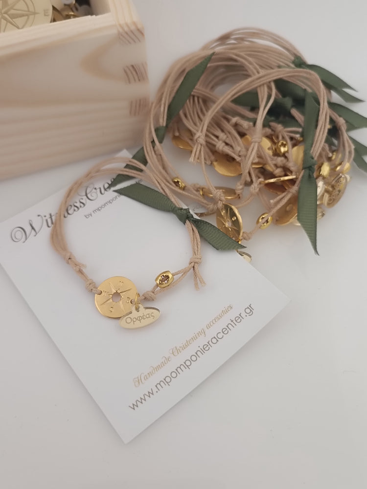 Μαρτυρικό πυξίδα με ιδιαίτερο σταυρό λαδί - πράσινες αποχρώσεις