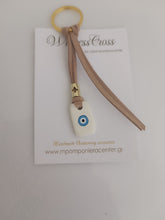 Μαρτυρικό μπρελόκ ελληνικό μάτι - Greek evleye - εκτυπωμένο πέτρωμα