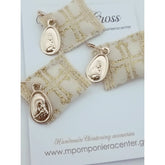 Μαρτυρικό φυλαχτό χρυσό με Παναγίτσα - ιδιαίτερος σχεδιασμός με παραμάνα μικρή