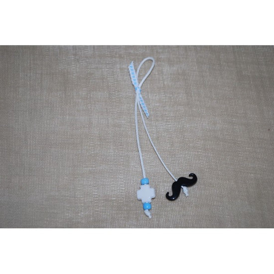 Μαρτυρικό μουστάκι για το πέτο & λευκό σταυρό, λεπτομέρειες με χάντρες (γυάλινες)