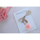 Μαρτυρικό για το μπέτι με ξύλινο σταυρό σε αποχρώσεις του ροζ - ρομαντικό ύφος