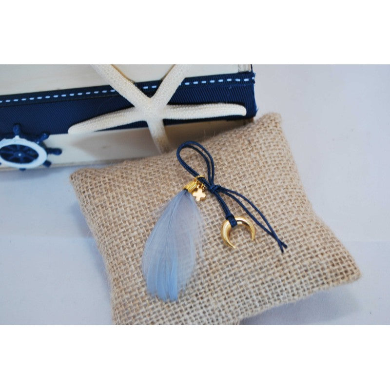 Μαρτυρικό για το μπέτι με φτερό & φεγγάρι - θέμα ονειροπαγίδα - ινδιάνικο boho style