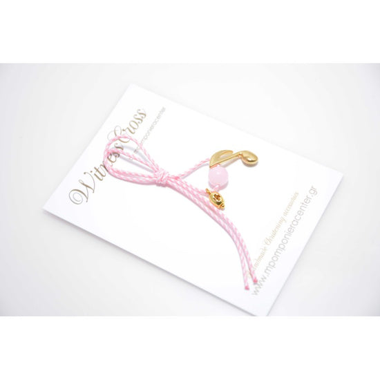 Μαρτυρικό για το πέτο με θέμα μουσική νότα σε ροζ αποχρώσεις