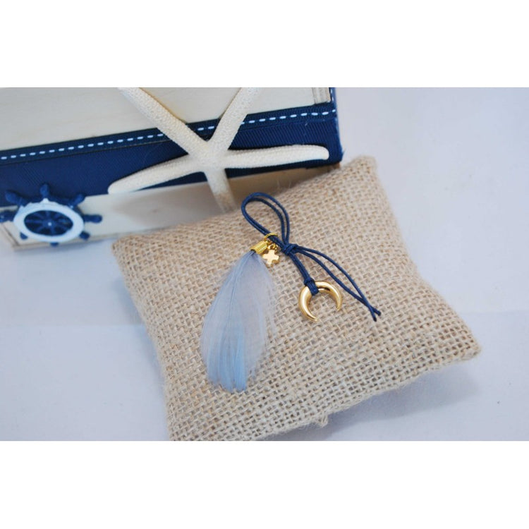 Μαρτυρικό για το μπέτι με φτερό & φεγγάρι - θέμα ονειροπαγίδα - ινδιάνικο boho style