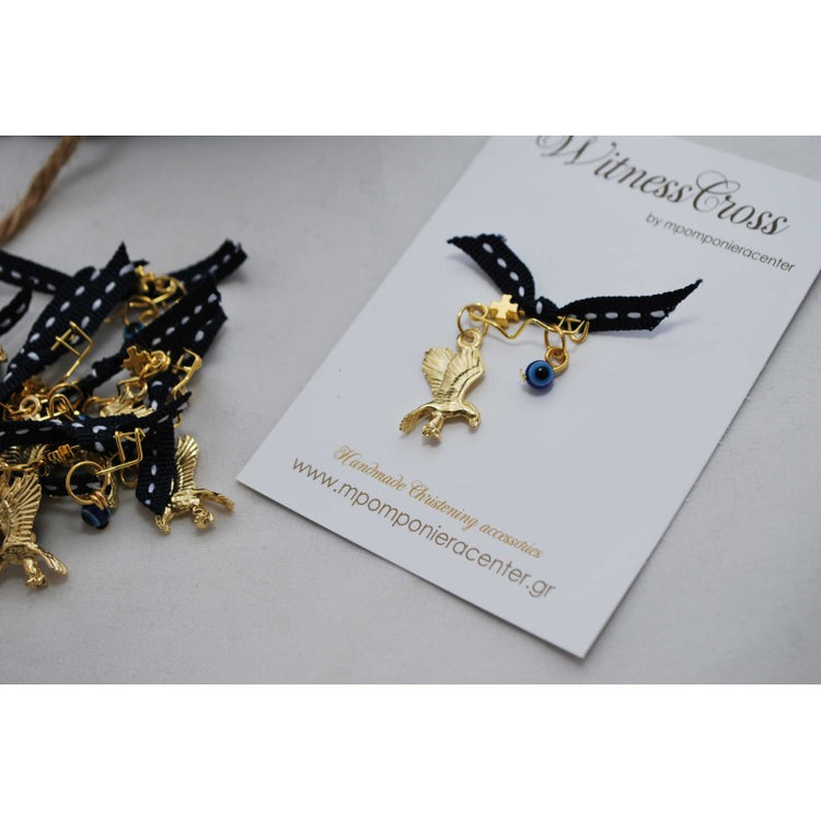 Μαρτυρικό καρφίτσα πέτου με αετό , ματάκι , και σταυρό μεταλλικό