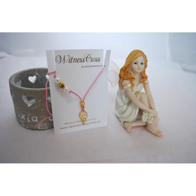 Μαρτυρικό κρεμαστό λαιμού γλειφιτζούρι σε απαλό ροζ