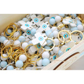 Μαρτυρικό μπρελόκ με ξύλινο ιδιαίτερο σταυρό με μάτι τυπωμένο εσωτερικά