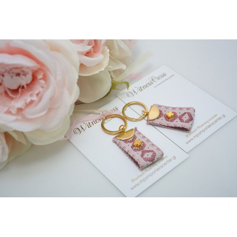 Μαρτυρικό μπρελόκ boho style με ιδιαίτερο σάπιο μήλο σχέδιο Vintage - boho και σταυρό