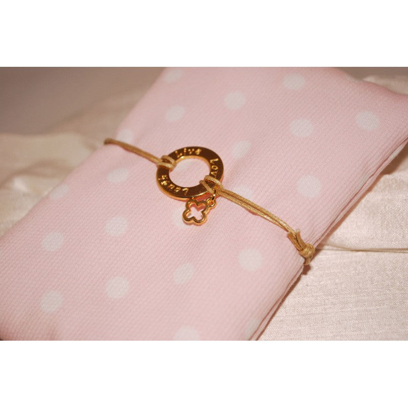 Μαρτυρικό με κύκλο ζωής μεταλλικό , σταυρό και ματάκι (laugh, live, love)