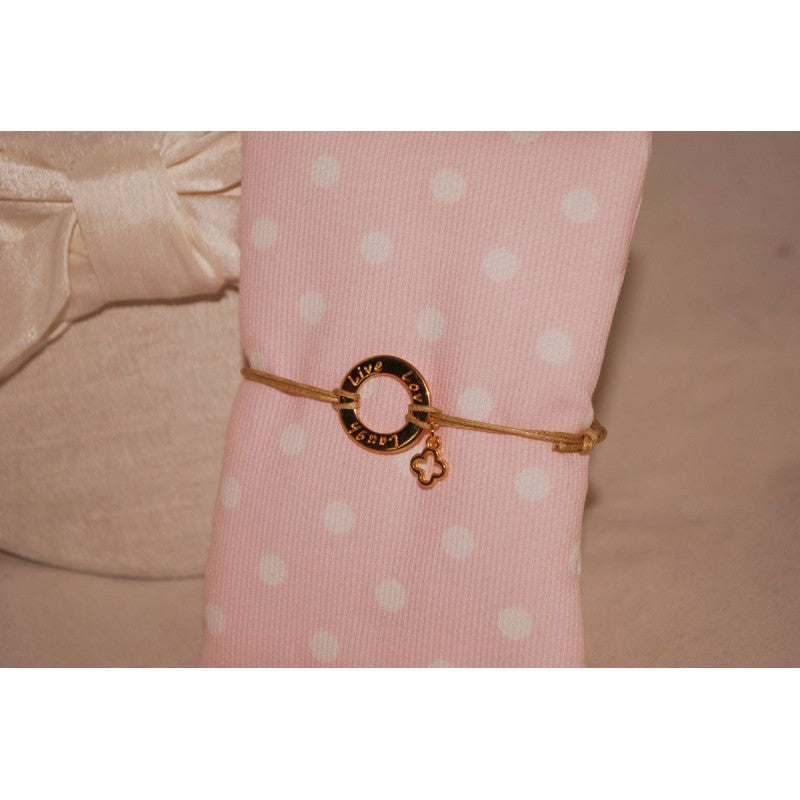 Μαρτυρικό με κύκλο ζωής μεταλλικό , σταυρό και ματάκι (laugh, live, love)