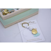 Μαρτυρικό μπρελόκ  Κωνσταντινάτο με αστεράκι ιδιαίτερο σταυρό &amp; φούντα βεραμάν