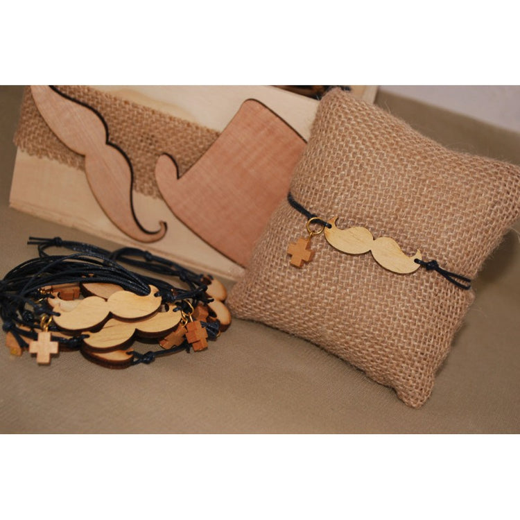 Μαρτυρικό μουστάκι ξύλινο &amp; ξύλινο σταυρό