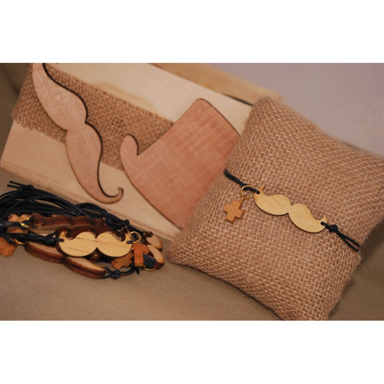 Μαρτυρικό μουστάκι ξύλινο &amp; ξύλινο σταυρό