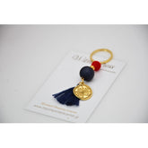 Μαρτυρικό μπρελόκ Κωνσταντινάτο σε μπλέ Navy - κόκκινο ιδιαίτερο