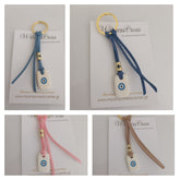 Μαρτυρικό μπρελόκ ελληνικό μάτι - Greek evleye - εκτυπωμένο πέτρωμα