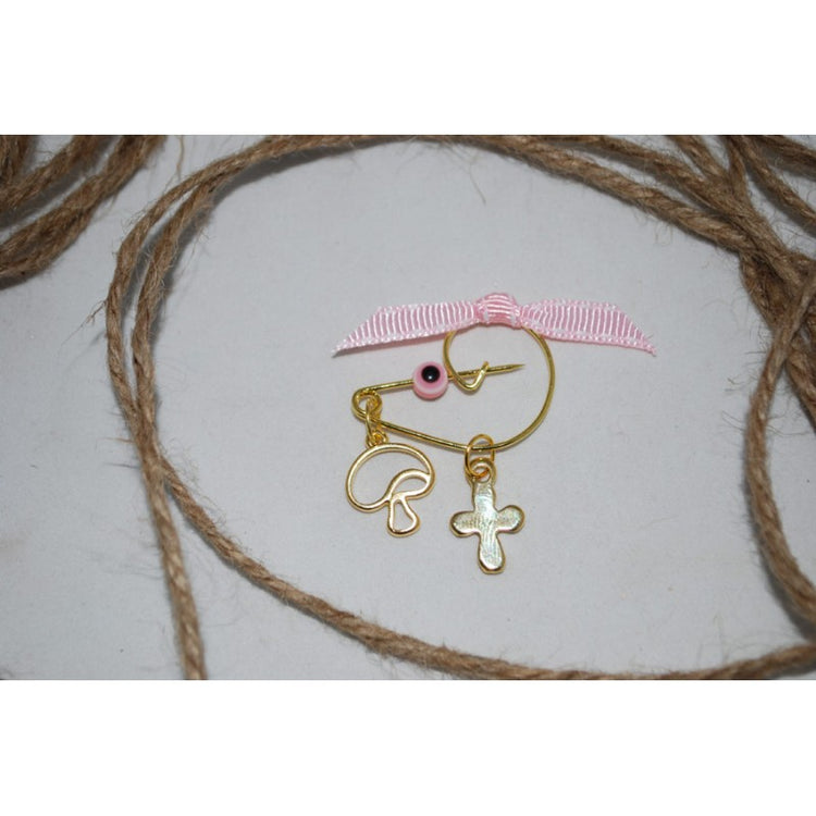 Μαρτυρικό παραμάνα με μανιτάρι χρυσό, ματάκι ροζ