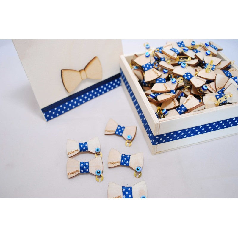 Μαρτυρικό παπιγιόν για το μπέτι με χρώμα της επιλογής σας με σταυρό χρυσό και ματάκι. 