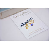 Μαρτυρικό παραμάνα χρυσό με ματάκι ιδιαίτερο & χρυσό σταυρό.