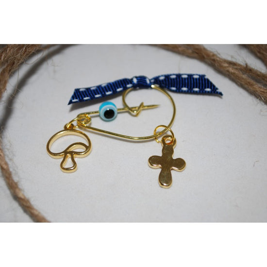 Μαρτυρικό παραμάνα με μανιτάρι χρυσό, ματάκι μπλε σκούρο