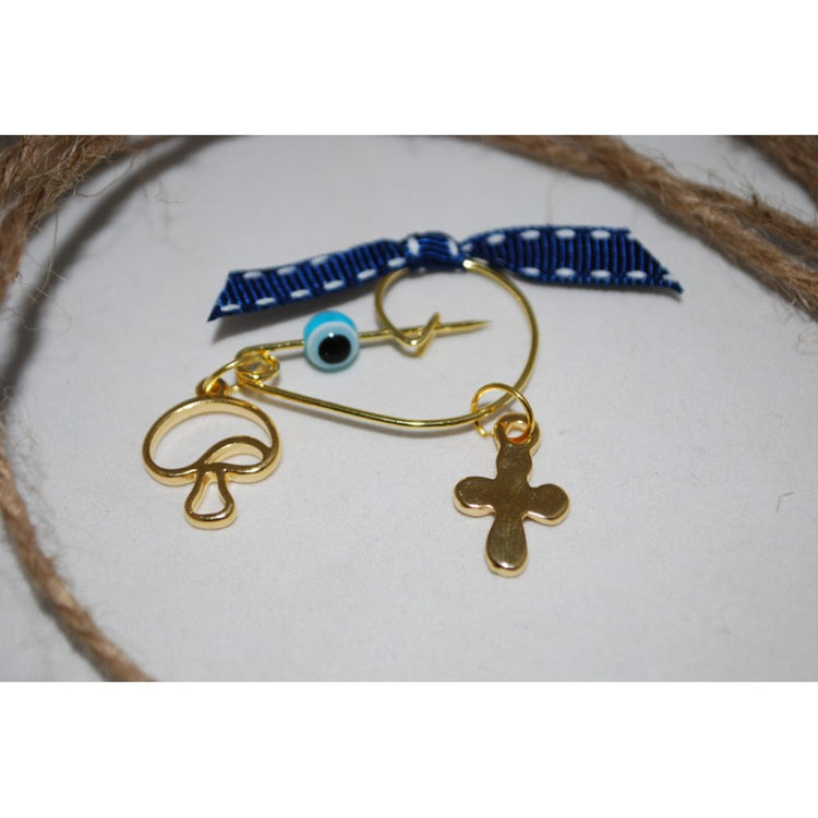 Μαρτυρικό παραμάνα με μανιτάρι χρυσό, ματάκι μπλε σκούρο