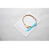 Μαρτυρικό πυξίδα με ιδιαίτερο σταυρό σε αποχρώσεις σιέλ - μπέζ