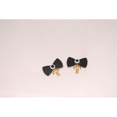 Μαρτυρικό παπιγιόν μαύρο ξύλινο με παραμάνα πίσω