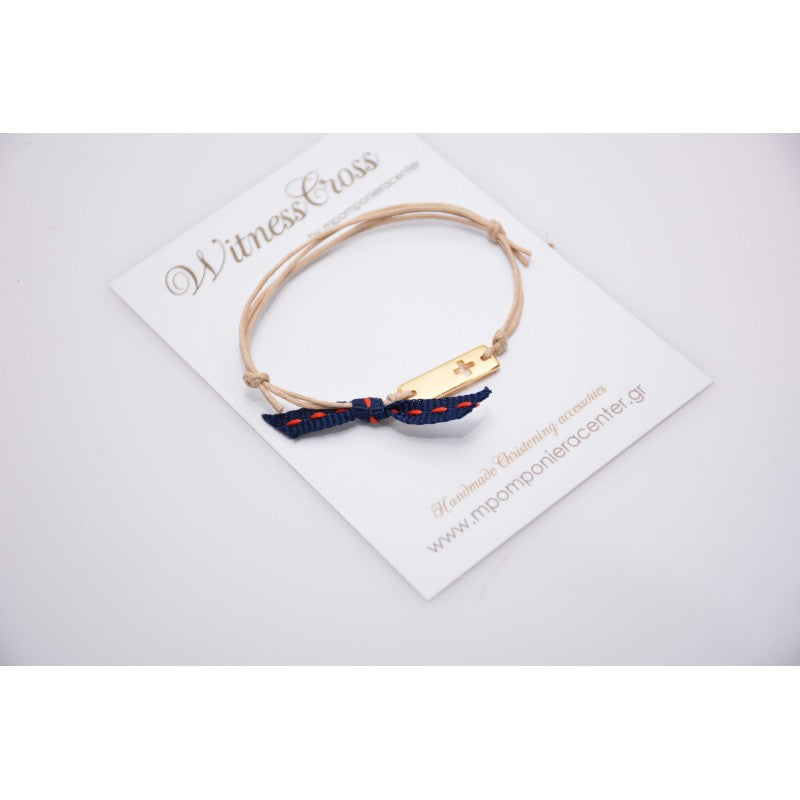 Μαρτυρικό ταυτότητα με σταυρό στο πλάι και κορδέλα επιλογής