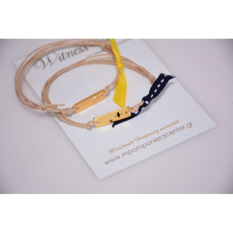 Μαρτυρικό ταυτότητα με σταυρό στο πλάι και κορδέλα επιλογής