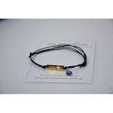 Μαρτυρικό ταυτότητα με σταυρό χρυσό και ματάκι ιδιαίτερο πλακέ