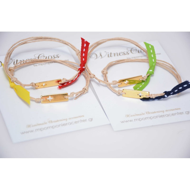 Μαρτυρικό ταυτότητα με σταυρό στο πλάι και κορδέλα επιλογής