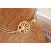 Μαρτυρικό βραχιόλι δέντρο της ζωής με σταυρό κύβο στο πλάϊ, εξαιρετική ποιότητα