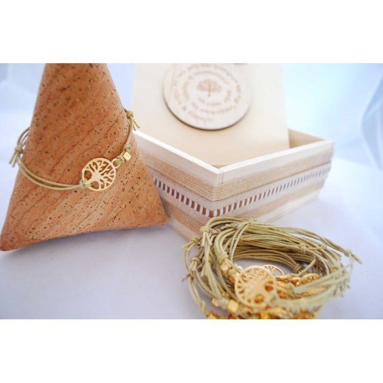 Μαρτυρικό βραχιόλι δέντρο της ζωής με σταυρό κύβο στο πλάϊ, εξαιρετική ποιότητα