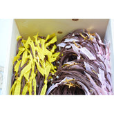 Μαρτυρικό βραχιόλι σκούρο καφέ με κίτρινο κορδελάκι ή ροζ