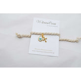 Μαρτυρικό βραχιόλι με κορδόνι, ματάκι σταγόνα με σμάλτο & κρεμαστό σταυρό