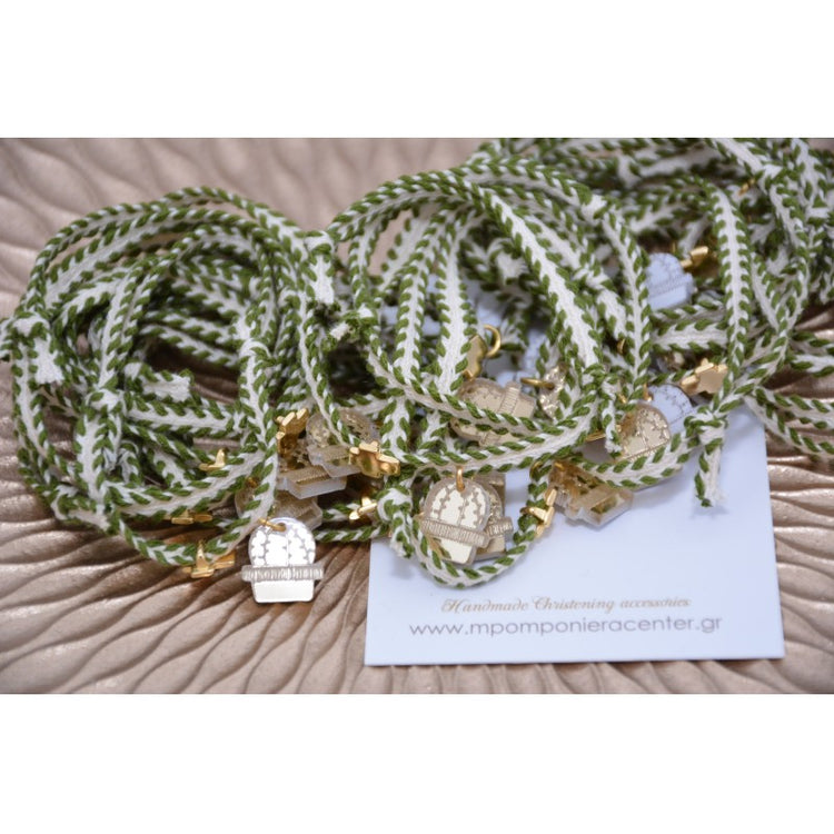 
Μαρτυρικό βραχιόλι με θέμα κάκτος σε πλέξι γκλάς, κορδόνι δίχρωμο και σταυρό μικρό ιδιαίτερο
