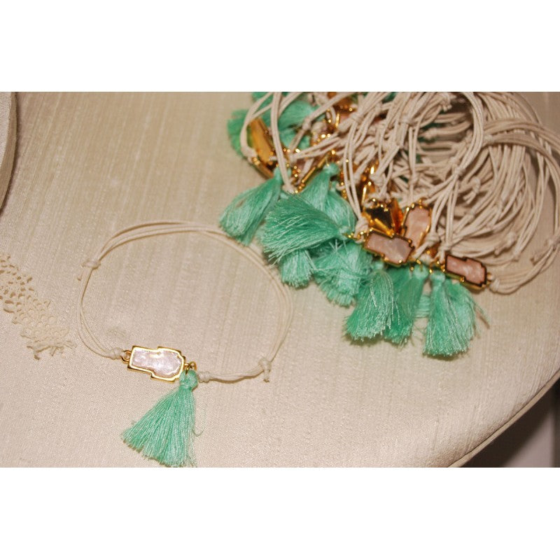 Μαρτυρικό βραχιόλι με ιδιαίτερο σταυρό τύπου Gavello & φουντίτσα επιλογής σας