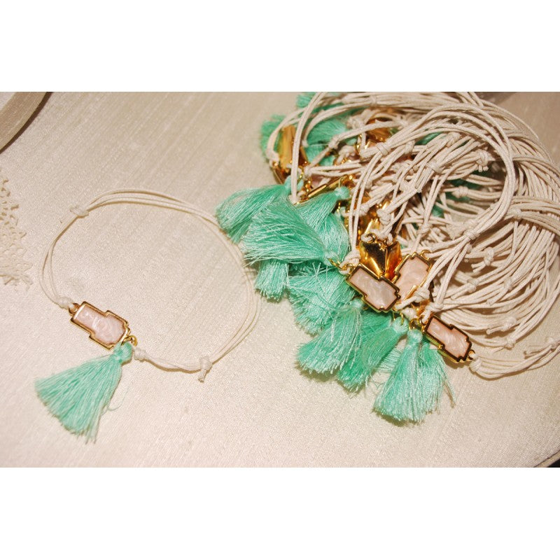 Μαρτυρικό βραχιόλι με ιδιαίτερο σταυρό τύπου Gavello & φουντίτσα επιλογής σας