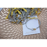 Μαρτυρικό αστέρι βραχιόλι - με ιδιαίτερο σταυρό σε γκρι - κίτρινο