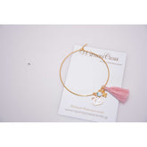 Μαρτυρικό βραχιόλι κύκνος, με κρεμαστό σταυρό , ματάκι και φουντίτσα