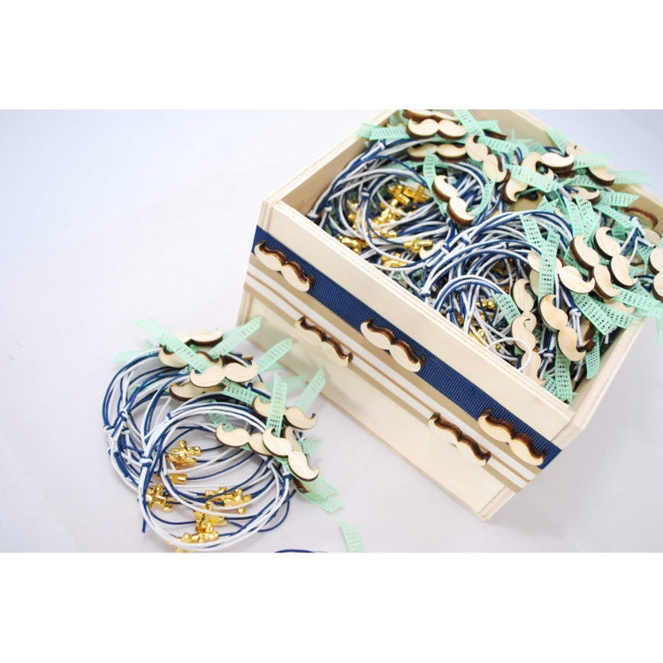 Μαρτυρικό βραχιόλι μουστάκι ξύλινο με ιδιαίτερο σταυρό